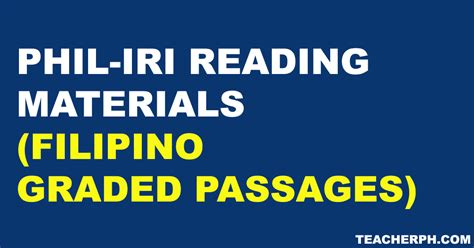 phil-iri reading materials filipino